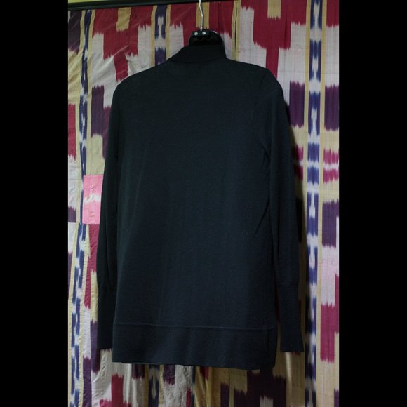 J. CREW Solid Black Wool Open Cardigan - Picture 2 of 4